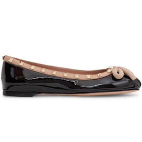 Resim Valentino Garavani Rockstud Balerin Düz Ayakkabı - 39 