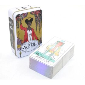 Resim TE Dükkan Buğz Metal Kutulu Tarot Kartı Modern Witch 