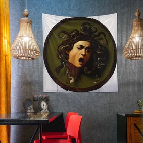 Resim Medusa Tablosu Duvar Örtüsü - 90 cm x 90 cm 