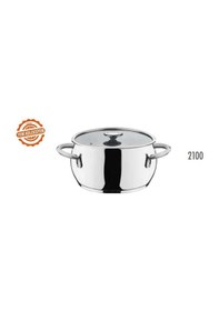 Resim 2100 - 2 Parça İndüksiyonlu Paslanmaz Çelik, 30x20 Cm - 14,5 Litre, Derin Tencere Gümüş Renk Gümüş 