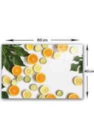 Resim Decorita Limon Desenli | Cam Ocak Arkası Koruyucu | 40CM x 60CM 