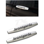 Resim Avantgarde Logo Yan Çamurluk 3M 3D Krom Metal Logo Amblem 