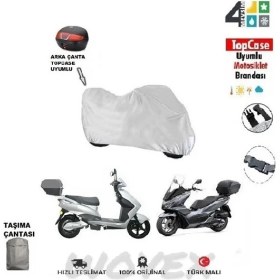 Resim Wovex Motolux Efsane x Motosiklet Brandası Topcase Arka Çanta Uyumlu Branda 