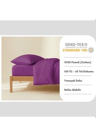 Resim Prime Sleeks %100 Pamuk Yastık Kılıfı 2 Adet - Mor - 50x70cm Mor 