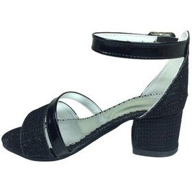 Resim Ortopedikal 1506 (Plm) Kız Çocuk Abiye Simli Topuklu Ayakkabı (538186286) Siyah 