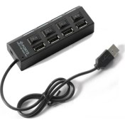 Resim Özentek 4 Port USB 2.0 Hub Çoklayıcı Işıklı USB çoğaltıcı Switch Port 
