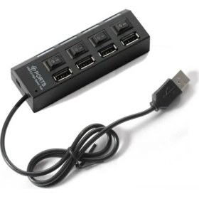 Resim Özentek 4 Port USB 2.0 Hub Çoklayıcı Işıklı USB çoğaltıcı Switch Port 