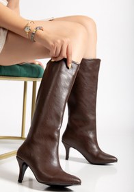 Resim ACMZ SHOES kadın çizme topuklu bot 