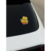 Resim Simpson Cam Dijital Baskı Sticker 