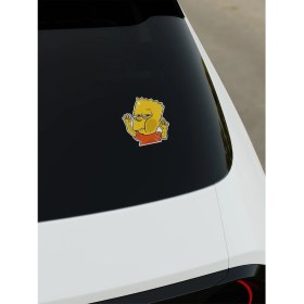 Resim Simpson Cam Dijital Baskı Sticker 