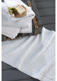 Resim 2 Adet Pamuk Ayak Havlusu 50x70 CM Beyaz 