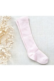 Resim Esra's Store Somon Pembe Kız Bebek Dizaltı Çorap 