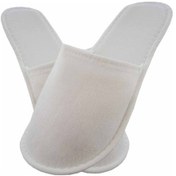 Resim 200 Çift Tek Katlı Havlu Beyaz Otel Terliği Tek Kullanımlık Kullan At Beyaz 