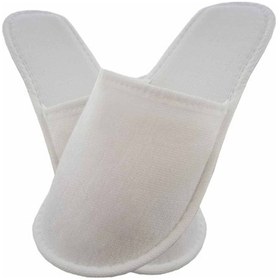 Resim 200 Çift Tek Katlı Havlu Beyaz Otel Terliği Tek Kullanımlık Kullan At Beyaz 