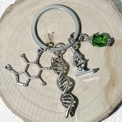 Resim Bilim Takı Mikroskop DNA Doktor Kolye Nöron Anahtarlık Anatomisi Sinirbilimi Anahtarlık 