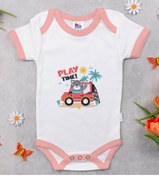 Resim Bitmeyen Kartuş Bk Kids Play Time Tasarımlı Pembe Bebek Body Zıbın-1 
