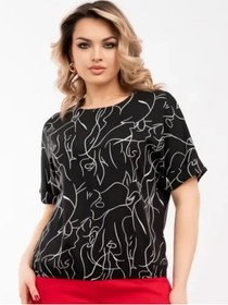 Resim Meriline Style Şık Büyük Beden Bluz 351417182 Siyah 