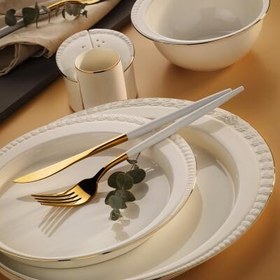 Resim Aryıldız Valeria Gold 55 Parça 12 Kişilik Yemek Takımı 