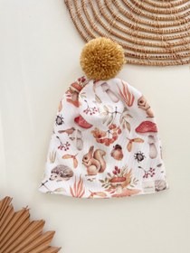 Resim Unisex Forest Ponpon Orta Kalın Kaşkorse Bere - 1-2 Yaş 