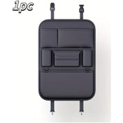 Resim Xuweiwei Siyah Evrensel Pu Deri Araç Koltuğu Düzenleyici Çantası Katlanır Masa Tablet Laptop Standı 