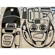 Resim Ford Courier Konsol Kaplama Full Set Parlak Siyah Renk 