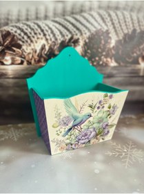 Resim Bypinaryuksel Kuş Desenli Ahşap Posta Kutusu 