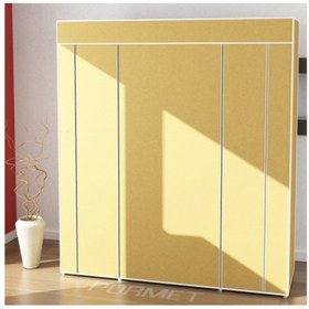 Resim PORMET Güçlendirilmiş Çelik Yapım Çelik Metal Profil Bez Dolap Bej Renk 