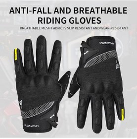 Resim Vkemall Bsddp Rh-a0131 Yeşil Xl Motosiklet Eldiveni: Kaymazsız, Dokunmatik Ekran, Çarpma Koruma, Yansıtıcı Çizgili, Mevsimler Arası 
