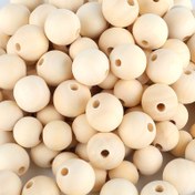 Resim 500 Adet Ahşap Boncuk 10mm Yuvarlak Ahşap Boncuk Gevşek Aralık Boncukları DIY El Sanatları, Dua Süs Ev Ve Parti Süslemeleri Için 
