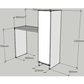 Resim Evmodüler Raven Çalışma Masası Beyaz Beyaz x611 