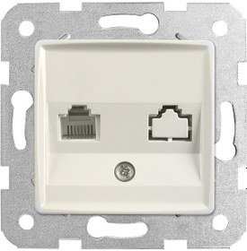 Resim Viko Linnera/rollina Krem Tekli Nümeris Cat-3 Telefon Prizi Çerçevesiz - 904412013 