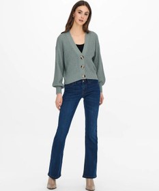 Resim Jdy Jdyjusty L/s Short Cardigan Knt Noos Kadın Hırka 15200418 Yeşil 