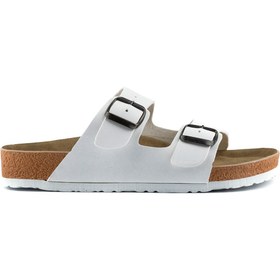 Resim Roy Jones Unisex Ortopedik Tabanlı Konfor Modeli Terlik Çift Bantlı Tokalı Günlük Rahat Dışarı Ev Içi Terliği 