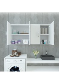 Resim Kenzlife hazır mutfak merta byz 060*120*22 mutfak banyo dolabı kapaklı raflı 