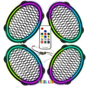 Resim Poke Pixel Ledli Oval Hoparlör Midrange Kapak 4 Adet Pk-5653 