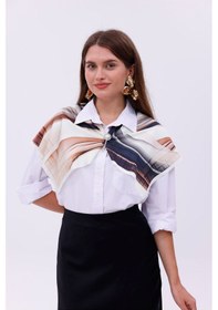 Resim Sonsuz Dalga Model Fular Bandana Şal Estascarf 70x70 Cm Renkli 