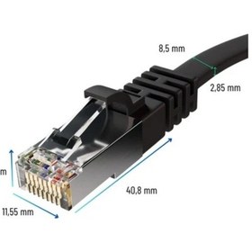 Resim Irenıs 1 Metre Beyaz Cat7 Kablo Yassı Ftp Ethernet Network Lan Ağ Kablosu 