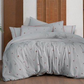 Resim Sarev Plana Gri Mood Comfort Tek Kişilik %100 Pamuk Nevresim Takımı 