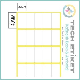 Resim Tech Etiket 40MM * 20MM 5’li Bitişik | Kuşe Barkod Etiketi – [5000’LI 10 Rulo] 