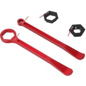 Resim Tongdashop Evrensel Cnc Boncuk Yardımcısı Lastik Aracı Kırmızı Manivela, Motosiklet Lastik Çatalı 