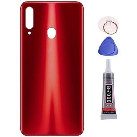 Resim Samsung A20s Kırmızı Uyumlu Arka Kapak Batarya Kapağı Pil Kapağı Yapışkan Ve Sökme Aparatıyla Beraber Full Set Kırmızı 
