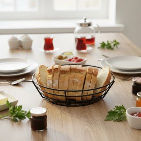 Resim Çetman Tekli Yuvarlak Sunum Sepeti-Ekmek,meyve ve Patates Sunum Sepeti 
