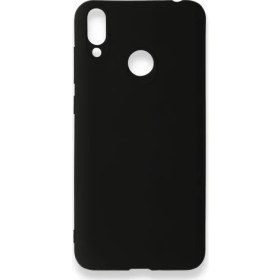Resim Nevarium Huawei Honor 8c Kılıf Yumuşak Dokulu Silikon + Ekran Koruyucu Cam Siyah 