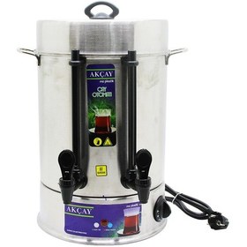 Resim Akçay ZHT2780 80 Bardak Semaver Elektrikli Çay Otomatı Inox 
