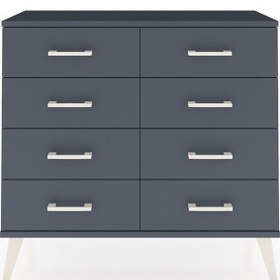 Resim Arges Şifonyer 8 Çekmeceli 88x30x80 Antrasit-antrasit Antrasit 