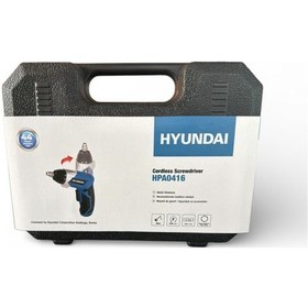 Resim Hyundai HPA0416 Şarjlı Tornavida + 4V 1.3AH 4NM 1/4 Hex Lokmalı Set 