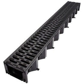 Resim Aco Hexalıne 2 Channel Kanal Izgara Siyah 130X1000 1M 319310 - 