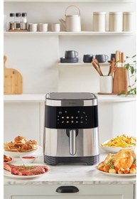 Resim Karaca Gourmet Smart Color Screen Geniş Hazne Inox Airfryer 9 L 
