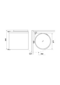 Resim Hafele Fıx II Çöp Kutusu İpli Krem Beyaz 13lt Beyaz 