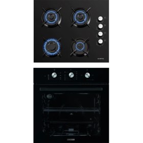 Resim Kumtel 2'li Si̇yah Cam Ankastre Set (KO-40TAHDF + MT) 